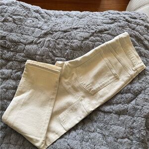 Zara Cream Cargo Pants for Men
